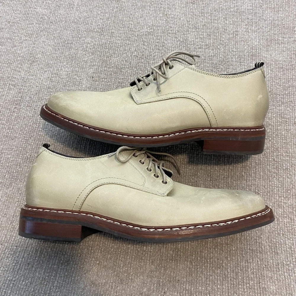 Cole Haan Shoes Mens Size 11 M‎ Beige Nubuck Derby Dress Oxford Casual C31420